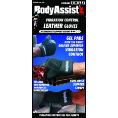 Shock Absorbing Leather Half Gloves (Pair)
