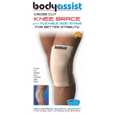 Cross Cut Elastic Knee Brace with Rods