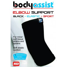 Bodyassist Black Elastic Slip-On Elbow Support