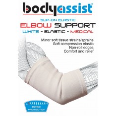 Bodyassist Slip-On Elastic Elbow Support White