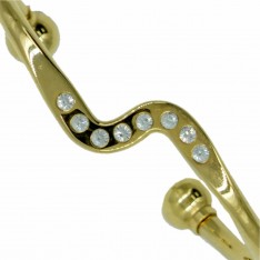 Dick Wicks Magnetic Health Bangle Gold with inset Diamantes