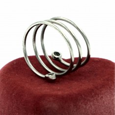 Magnetic Fashion Fine Spiral Ring Silver